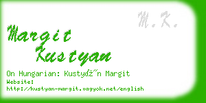 margit kustyan business card